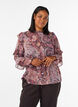 Blouse met paisleyprint en ruchesdetails, Paars, Model image number 0