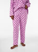 Katoenen pyjamabroek met hoge taille, Roze, Model image number 2
