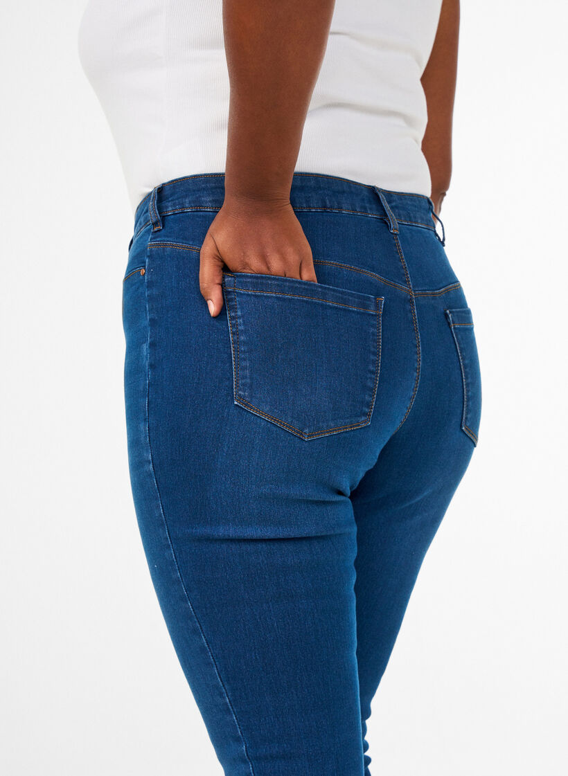 Jeggings van katoenmix, Blue denim, Model image number 2