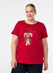Kerst T-shirt van biologisch katoen, Rood, Model image number 0