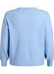 Vest van ribtricot met knopen, Blauw, Packshot image number 1