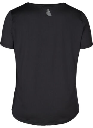 Sportshirt met korte mouwen en mesh, Black, Packshot image number 1