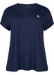 Losvallend trainings-T-shirt met V-hals, Blauw, Packshot image number 0