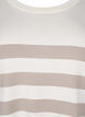 Gestreepte pullover van viscose met 3/4 mouwen, Birch/Simply Taupe, Packshot image number 2