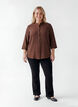 Tuniek met 3/4 mouwen, Bruin, Model image number 1