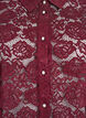 Kanten shirt blouse met parelknopen, Donker Bordeaux, Packshot image number 2