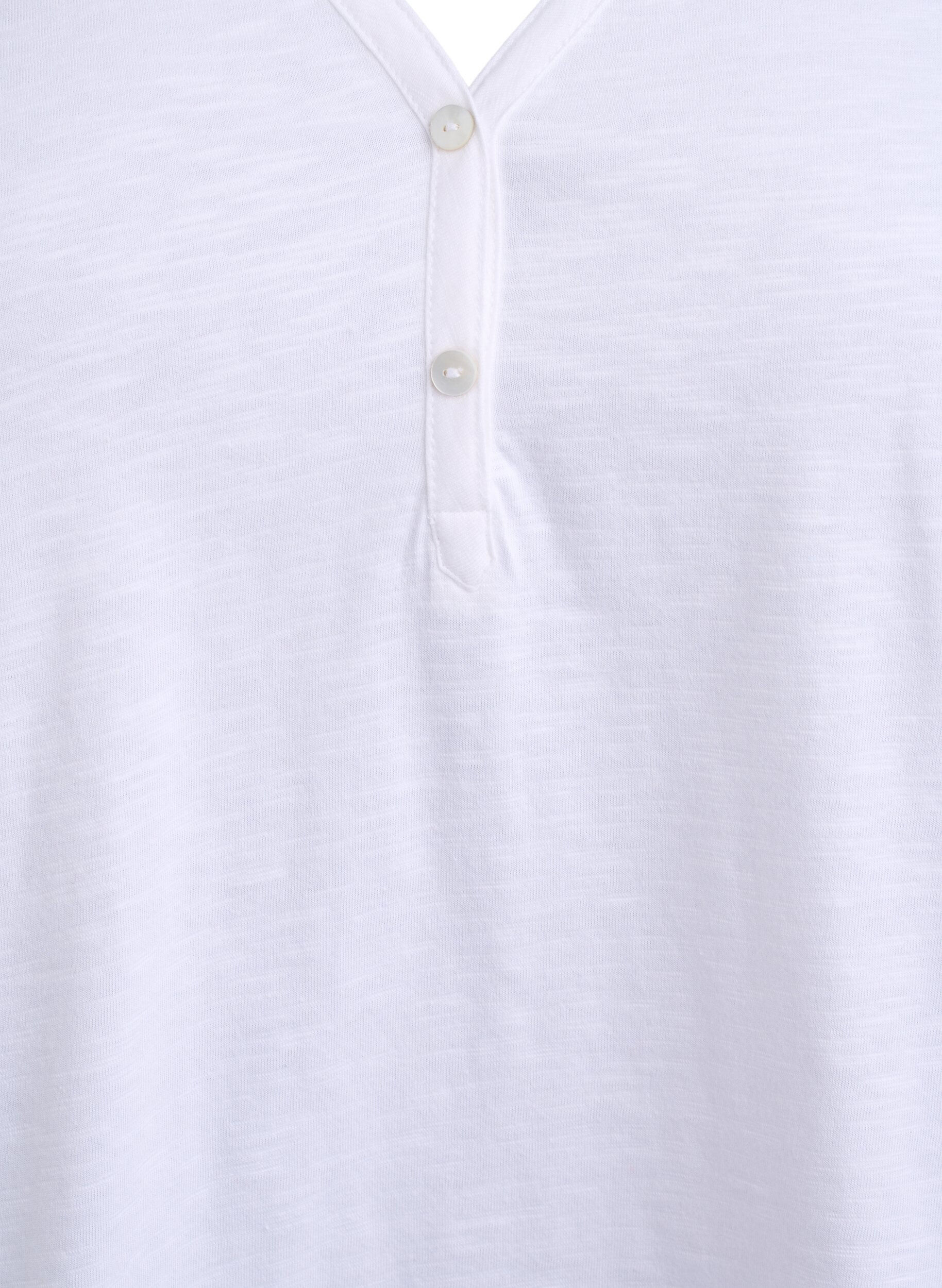 ZizziT-shirt met knoopdetail, Wit, Packshot image number 2