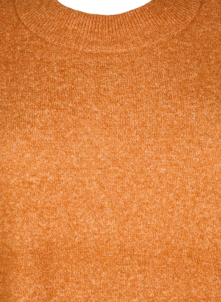 Lange gebreide blouse met lange mouwen, Autumnal Mel., Packshot image number 2