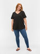 Set van 2 basic t-shirts in katoen, Black/Black, Model image number 2
