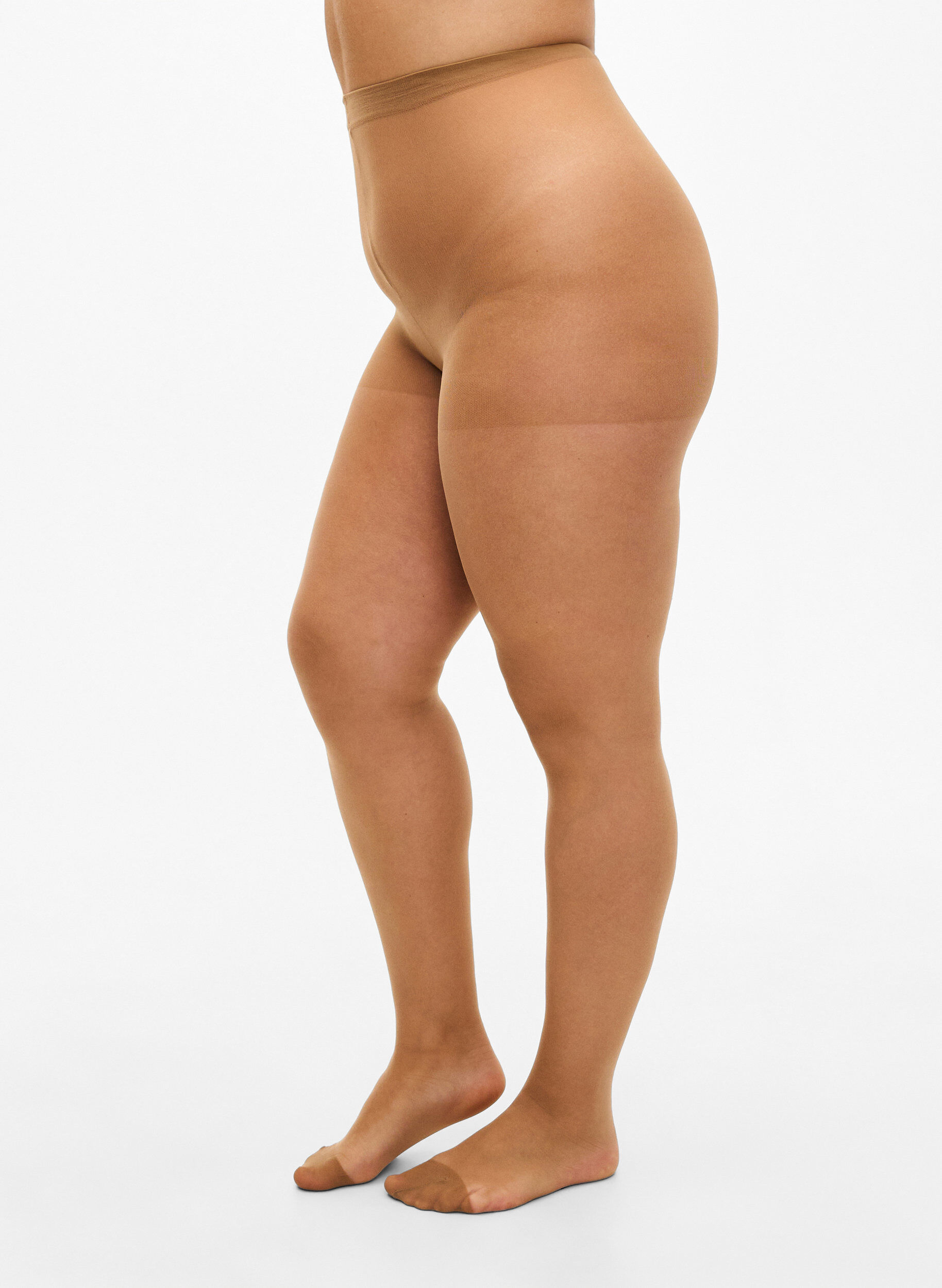 Zizzi 2-pak panty's in 20 denier, Clear, Model image number 0