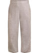 Linnen en viscose broek met losse pasvorm, Bruin, Packshot image number 0