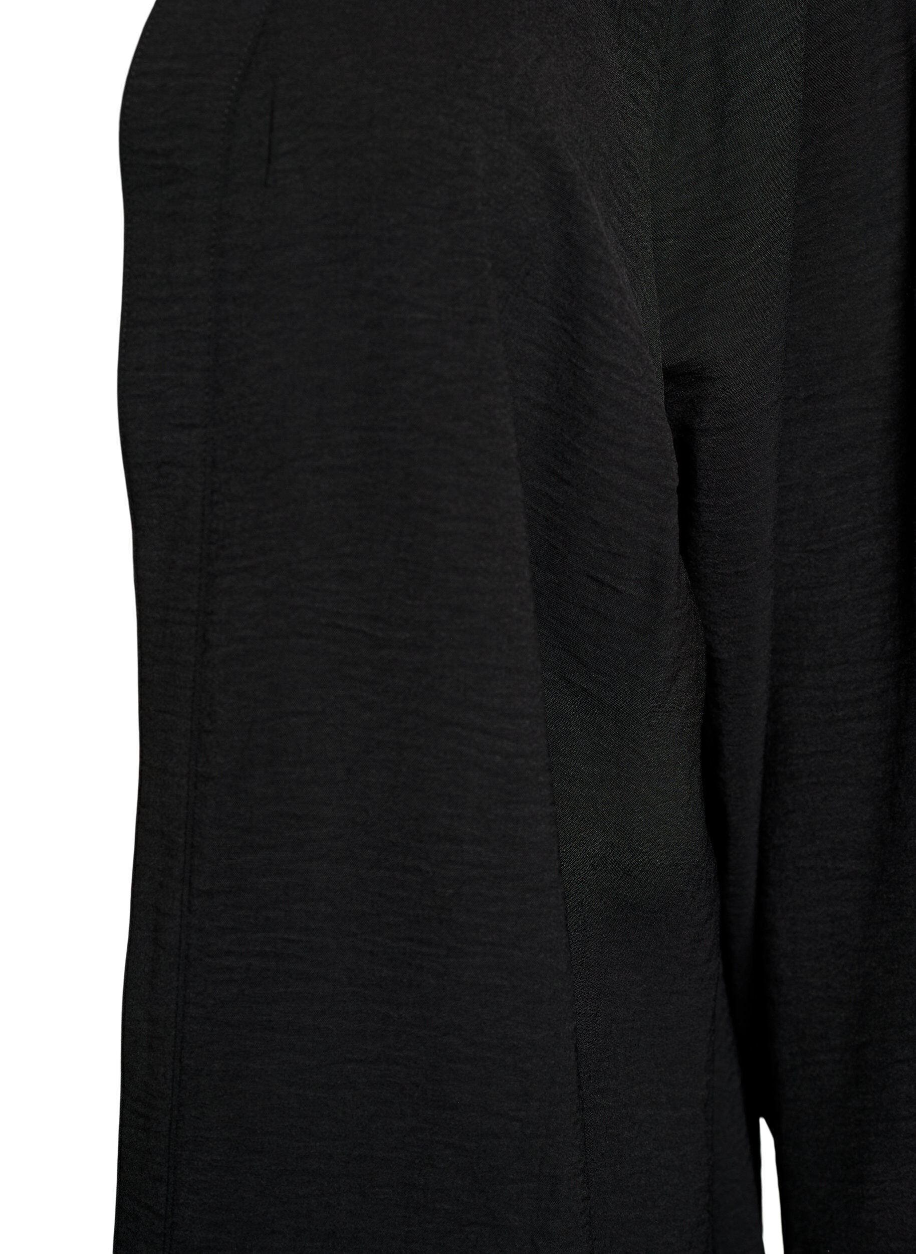 Zizzi Kimono met 7/8 mouwen, Zwart, Packshot image number 2