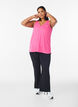 Workout top met V-hals, Pink, Model image number 1