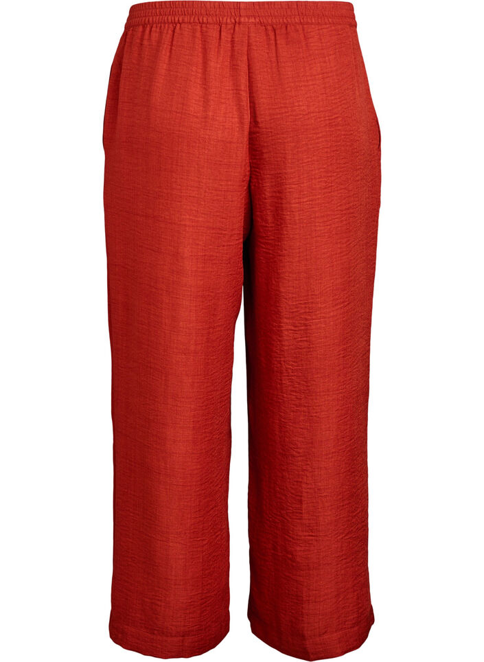 Losse broek met elastische tailleband en zakken, Rood, Packshot image number 1