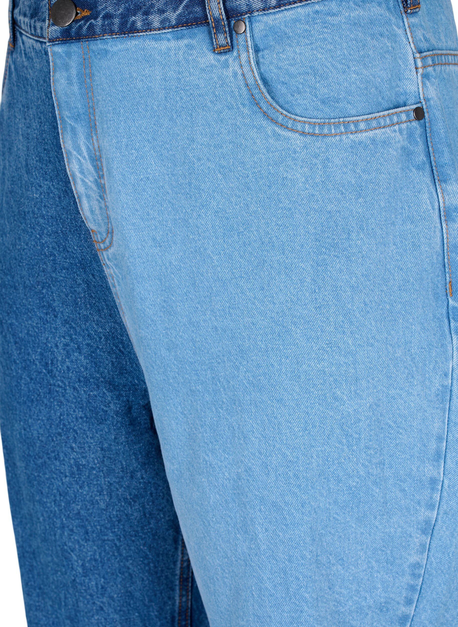 Zizzi Tweekleurige Mille Mom Fit Jeans, Lt. B. Comb, Packshot image number 2
