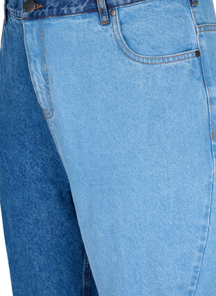 Tweekleurige Mille Mom Fit Jeans, Lt. B. Comb, Packshot image number 2