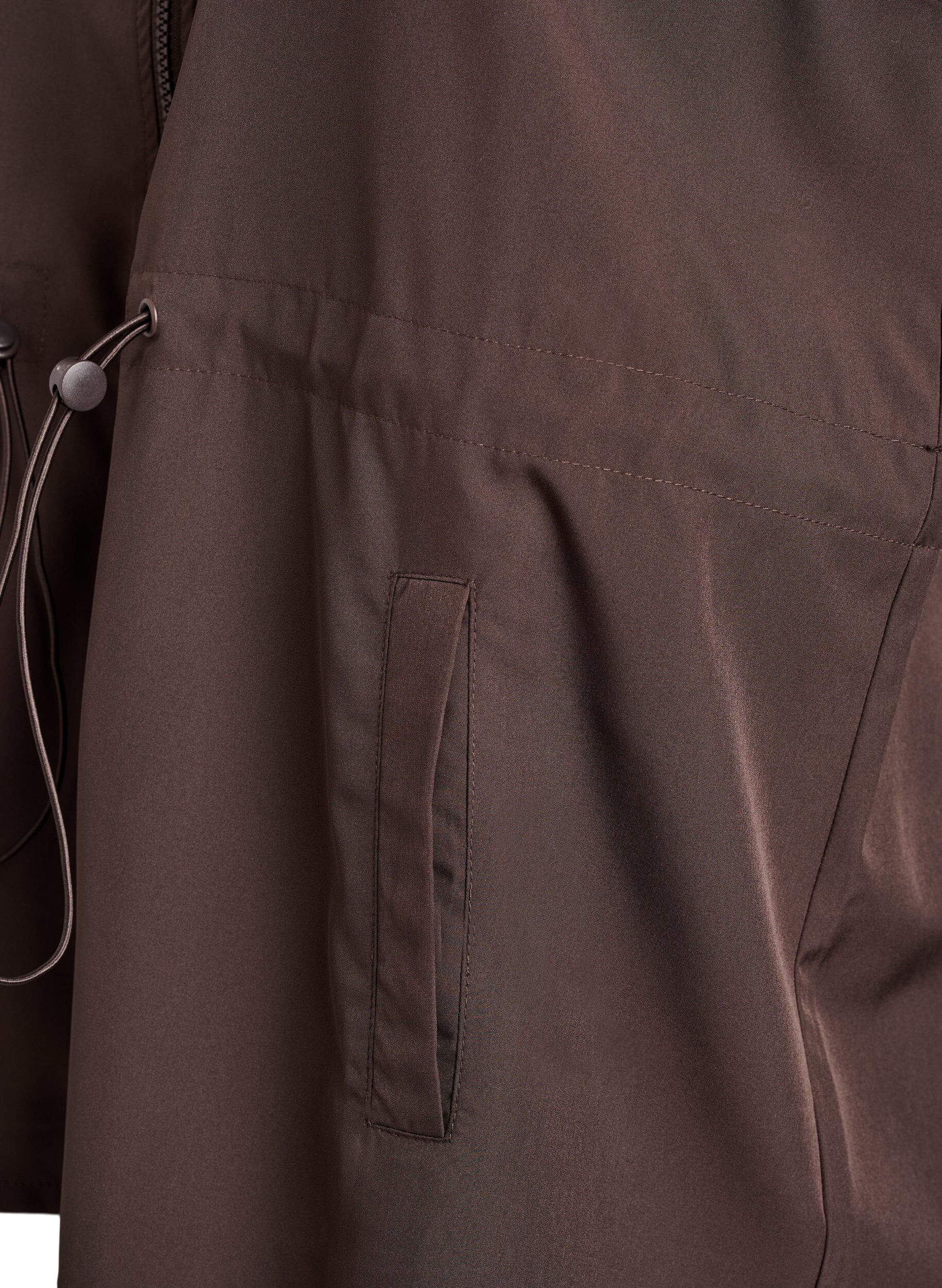 Zizzi Mouwloos vest met een elastische taille, Bruin, Packshot image number 3