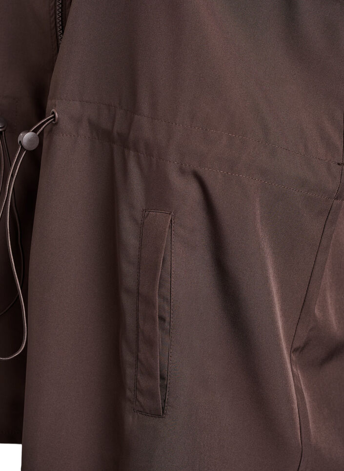 Mouwloos vest met een elastische taille, Bruin, Packshot