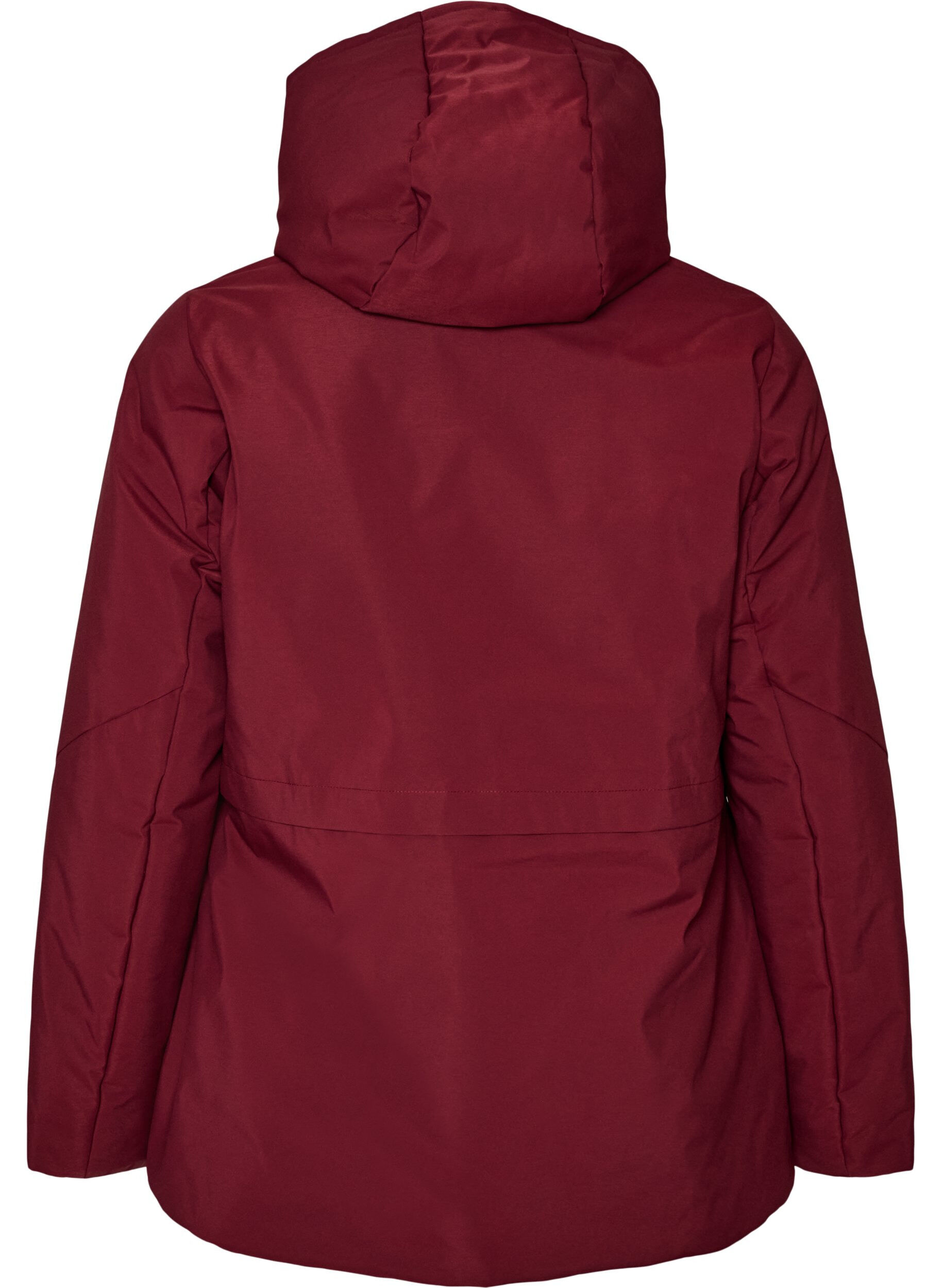 ZizziWinterjas met capuchon en verstelbare taille, Rood, Packshot image number 1