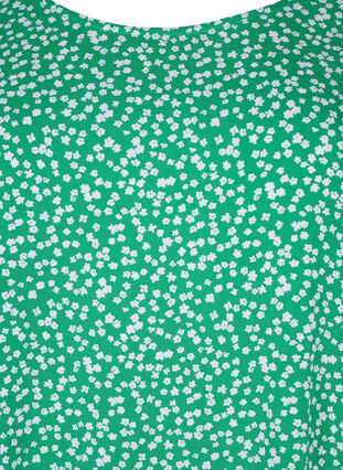 FLASH - Viscose blouse met korte mouwen en print, Bright Green Wh.AOP, Packshot image number 2