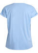 T-shirt met korte mouwen in een katoenmix, Blauw, Packshot image number 1