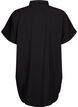 Lang shirt van viscose met korte mouwen, Black, Packshot image number 1