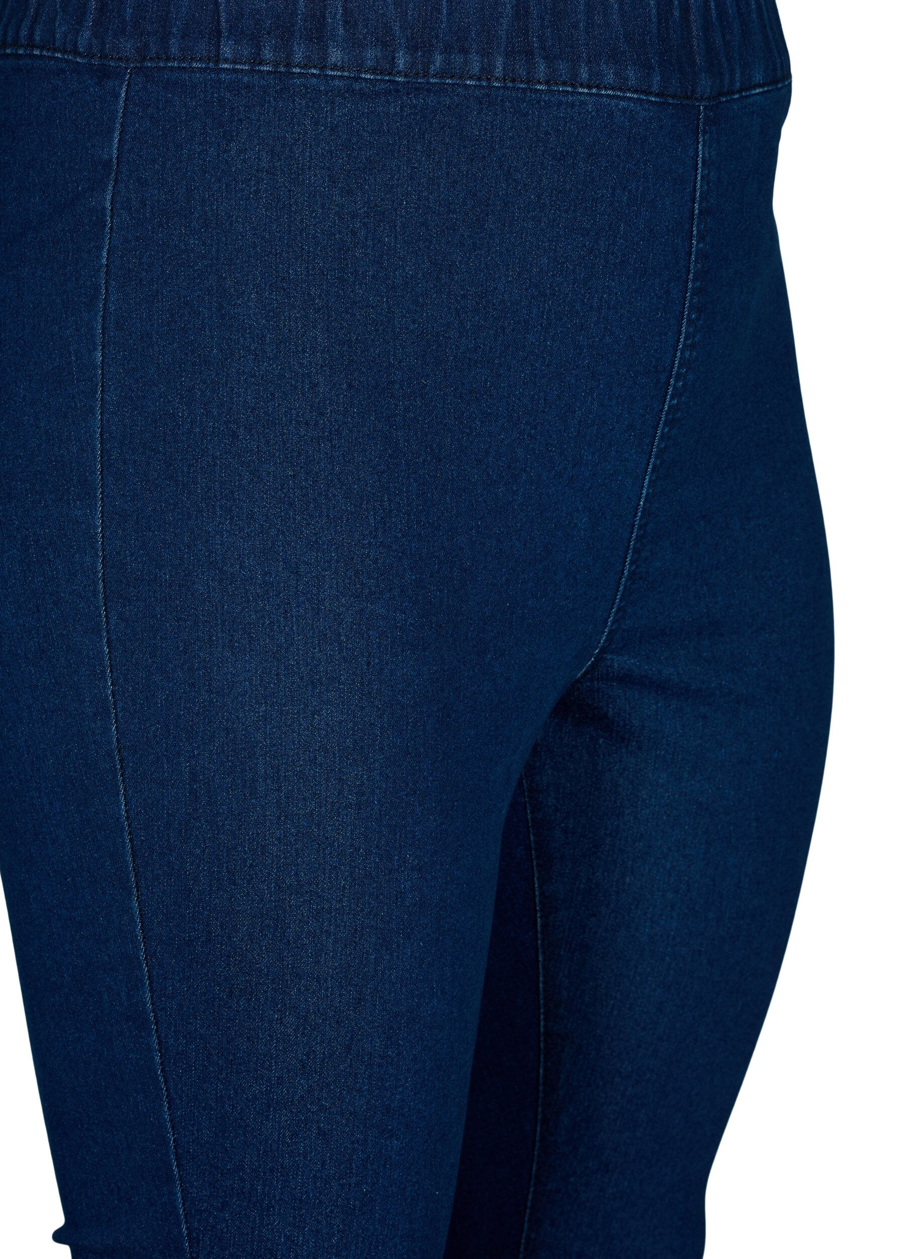 Zizzi FLASH - Nauwsluitende jeggings met hoge taille, Blue denim, Packshot image number 2
