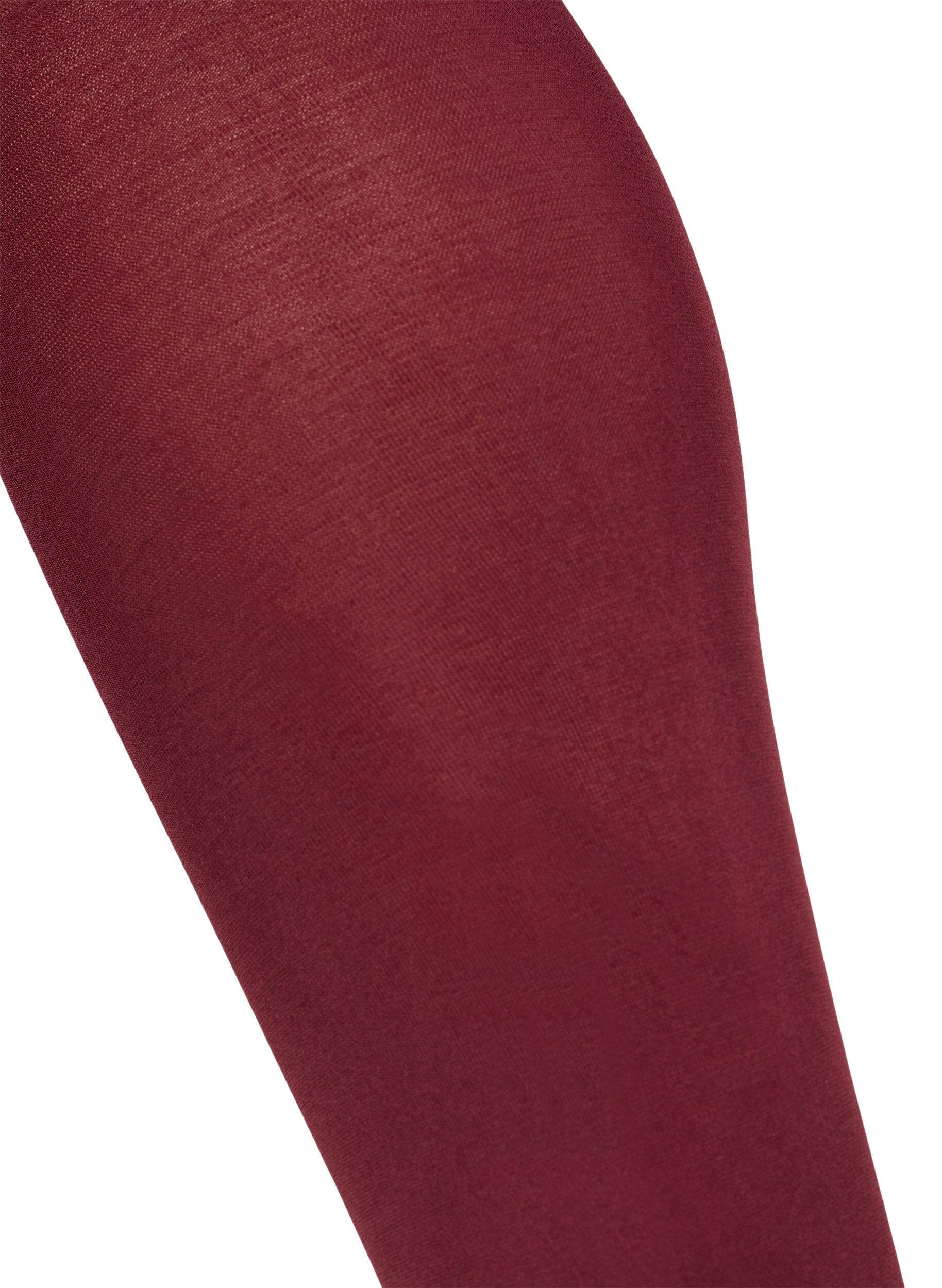 Zizzi Panty in 100 denier, Donker Bordeaux, Packshot image number 1