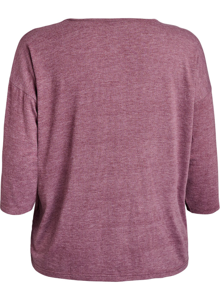 Jersey blouse met 3/4 mouwen, Rood, Packshot image number 1