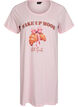 Nachtjapon met korte mouwen van biologisch katoen, Roze, Packshot image number 0