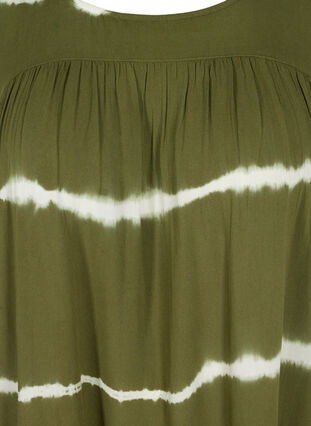 Viscose midi-jurk met print, Ivy Green Batik, Packshot image number 2