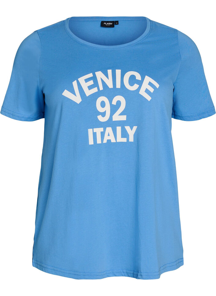 T-shirt met print, Blauw, Packshot image number 0