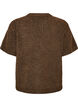 Gebreid vest met korte mouwen, Bruin, Packshot image number 1