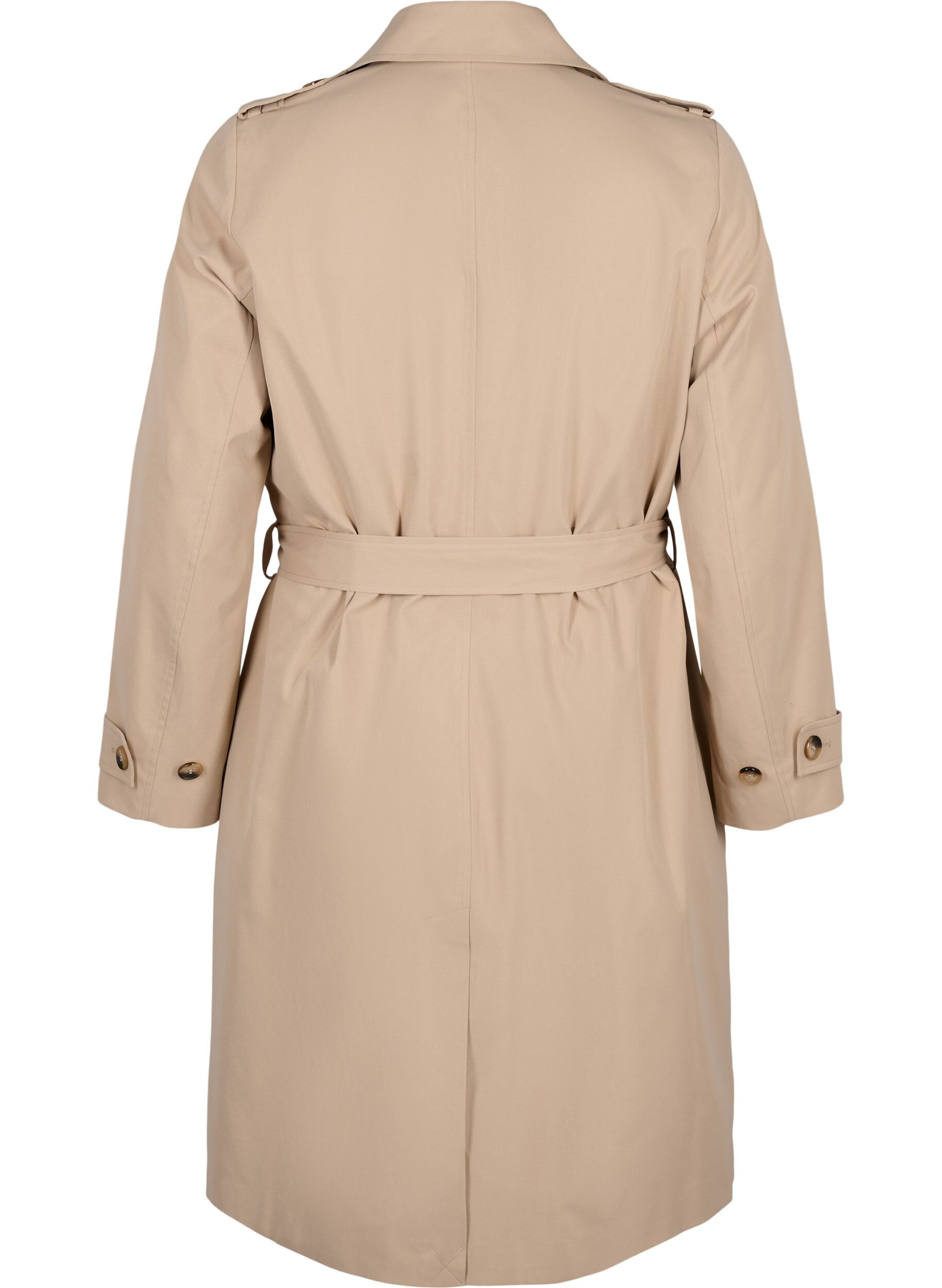 Zizzi Trenchcoat met zakken en riem, Nomad, Packshot image number 1