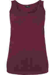 Effen gekleurd basic top in katoen, Winetasting