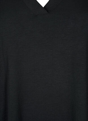A-vorm tuniek met 3/4 mouwen, Black, Packshot image number 2
