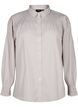 Shirt met strepen en smok, Silver Mink Wh. St., Packshot image number 0