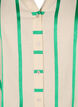 Katoenen overhemdblouse met strepen en kraag met ruches, Beige Green Stripe, Packshot image number 2