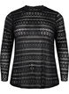 Kanten blouse met lange mouwen, Black, Packshot image number 0