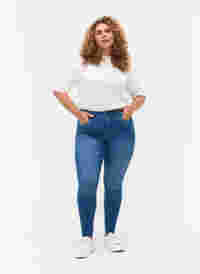 Super slim Amy jeans met hoge taille, Light blue, Model