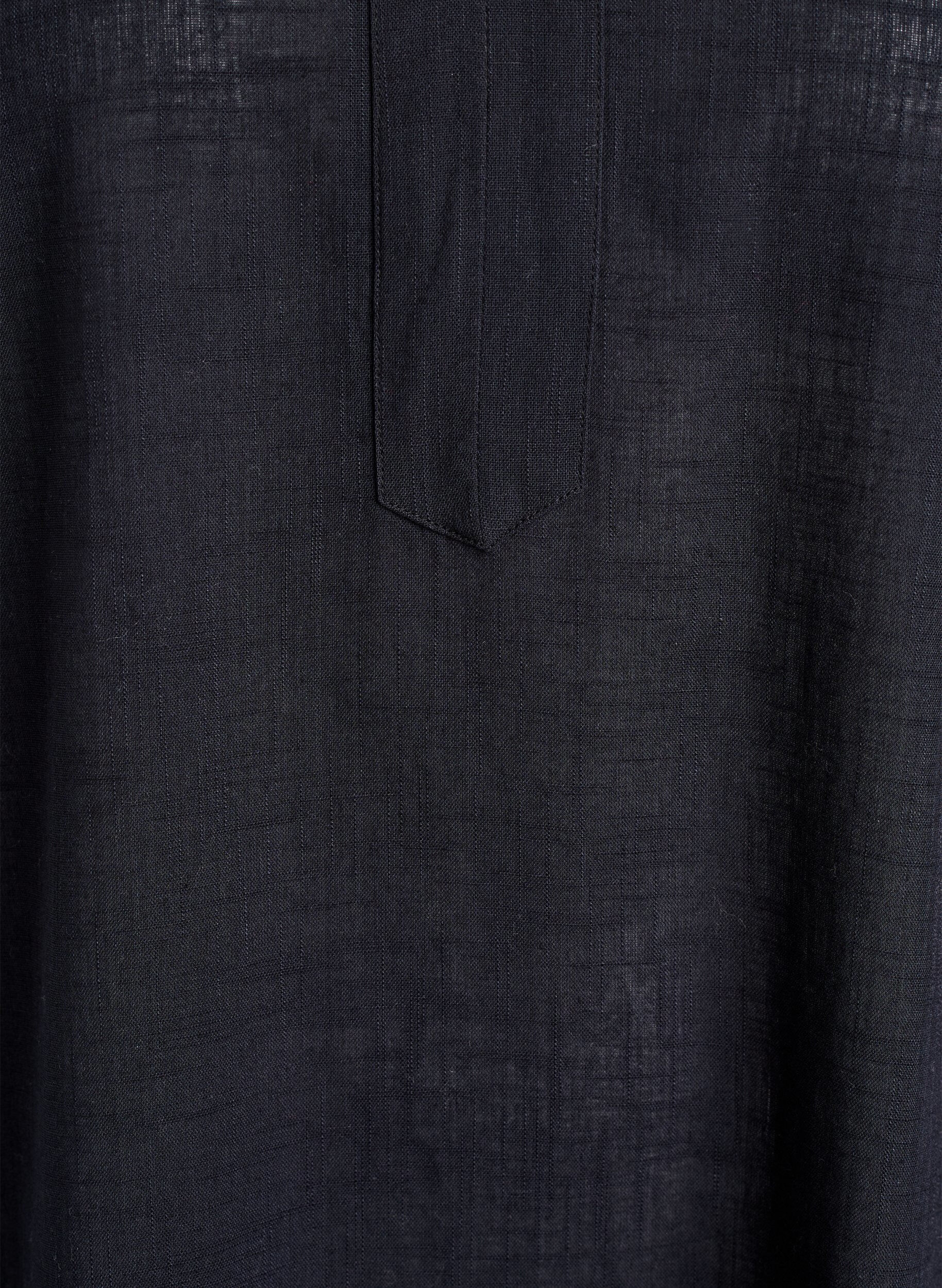 ZizziKatoenen tuniek met V-hals, Zwart, Packshot image number 2