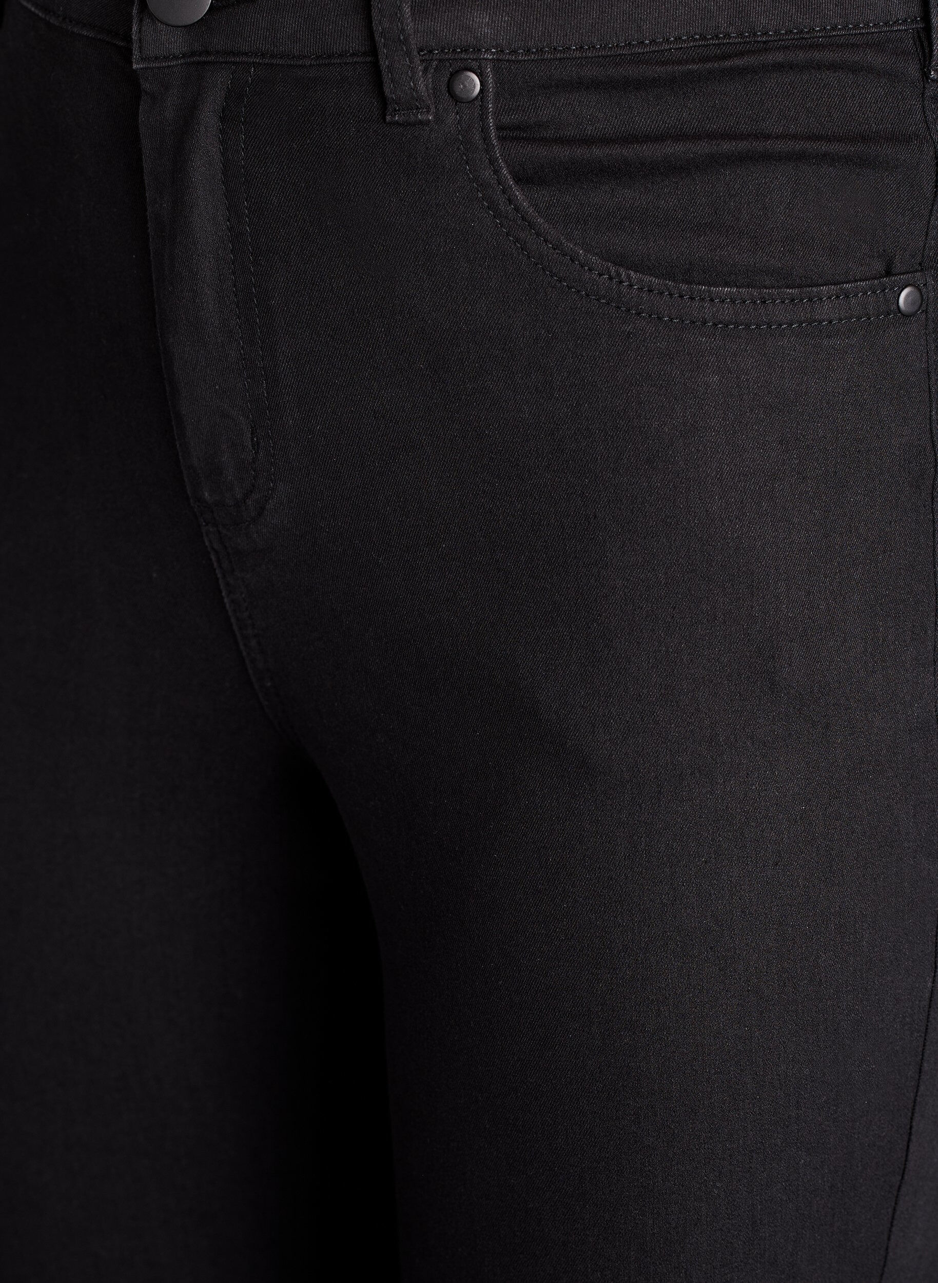 ZizziAmy super slim fit jeans met hoge taille, Zwart, Packshot image number 2
