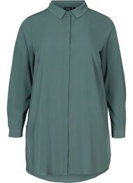 Lange transparante blouse, Balsam Green