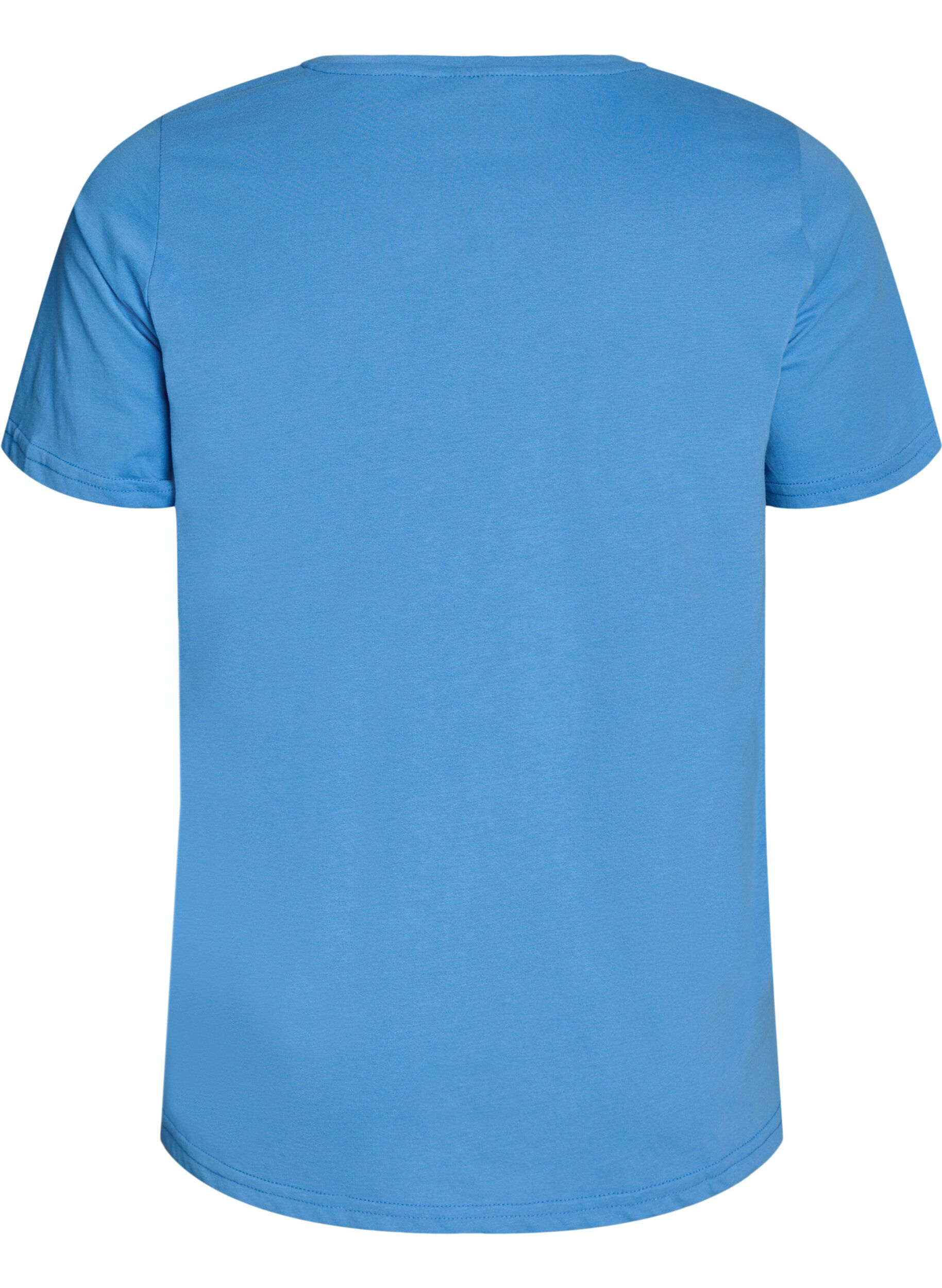 Zizzi FLASH - T-shirt met print, Blauw, Packshot image number 1