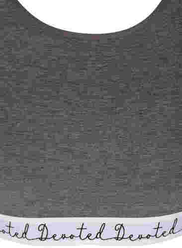 Gemêleerde bh met ronde hals, Dark Grey Melange, Packshot image number 2