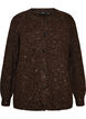 Cardigan met pailletten en knopen, Bruin, Packshot image number 0