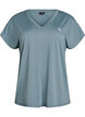 Losvallend trainings-T-shirt met V-hals, Grijs, Packshot image number 0