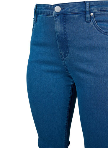 super slim fit Amy jeans met hoge taille, Mid Blue, Packshot image number 2
