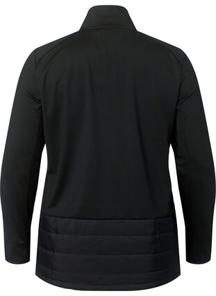 Sportief vest met quilt en rits, Black, Packshot image number 1