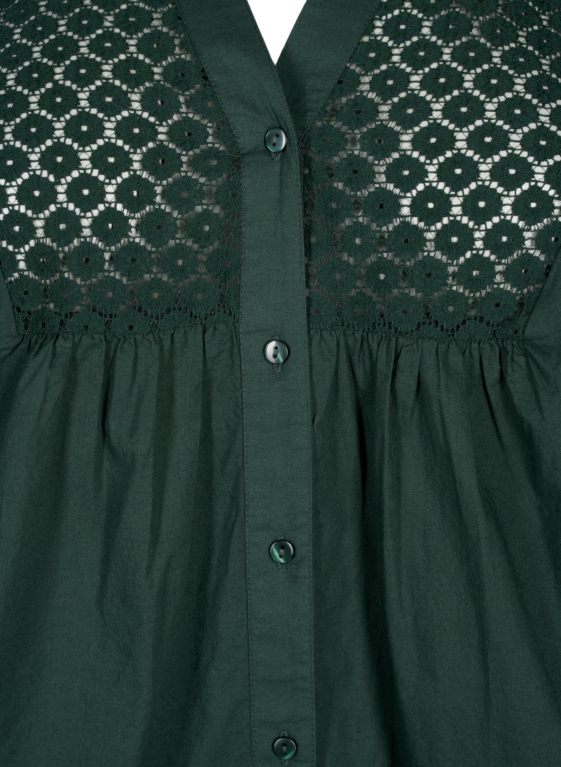 Zizzi FLASH - Shirt met gehaakt detail, Scarab, Packshot image number 2
